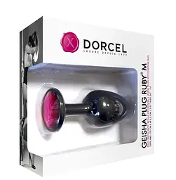 Анальна пробка з кристалом Dorcel Geisha Plug Ruby M 8 см (рожевий) - мініатюра 6