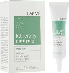 Маска Lakme K.Therapy Purifying Matt Mask, для жирного волосся, матуюча, 6 шт. х 15 мл - мініатюра 3
