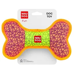 Іграшка для собак Waudog Fun Кістка Ш 20 см Д 12 см рожева