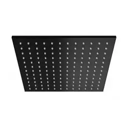 Верхній душ Paffoni Syncro Quadro 300x300xh8 мм із тримачем 400 мм black matt ZSOF078NO + ZSOF063NO, Чорний матовий - мініатюра 3