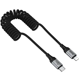 Дата кабель Hoco X121 Nuevo Type-C to Lightning 27W 1.5 м Black - мініатюра 3