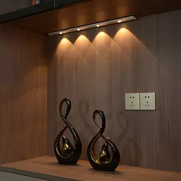 LED світильник cat's eye 60-2S з пультом, акумулятором, датчиком руху та освітленості 60 см 2W алюмінієвий сріблястий - мініатюра 3