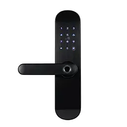 Замок біометричний автономний Trinix TRL-5103BTF Black Left з Bluetooth, зчитувачем відбитків пальців і карт Mifare (65-00012) - мініатюра 1