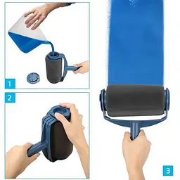 Набір малярних валиків PAINT ROLLER Універсальні валики для фарбування поверхонь, 2 шт. з ємністю для розкочування фарби та - мініатюра 5