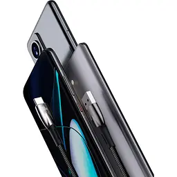 Кабель Baseus Glimmer Series USB-А to USB-C 100W 1m Black (CADH000401) [106120] - мініатюра 6