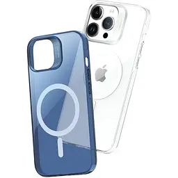 Чохол Vokamo для iPhone 15 Pro Max захисний з магнітним кільцем блакитний - мініатюра 3