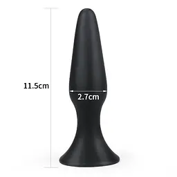 Анальна пробка LoveToy Lure Me Butt Plug Slim 11.5 см (чорний) - мініатюра 3