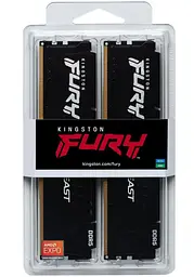 Модуль пам'яті Kingston Fury DDR5 64GB (2x32) 6000MHz Beast Black XMP (KF560C30BBK2-64) - мініатюра 5