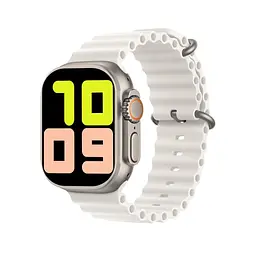 Сенсорні смарт-годинник T800 Ultra White (16075) - мініатюра 2