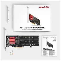 Контролер AXAGON PCIe to 2xNVMe M.2 controller (PCEM2-ND) - мініатюра 3