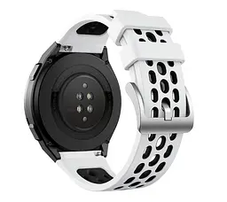 Силіконовий ремінець Primo Perfor Classiс для смарт годинника Huawei Watch GT 2e White/Black - мініатюра 4