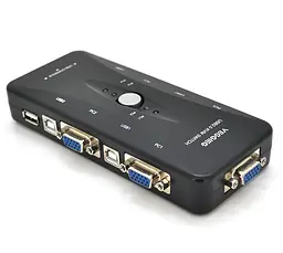 KVM Свитч 4-портовый VEGGIEG K401, переключатель USB, VGA сигнала - мініатюра 2