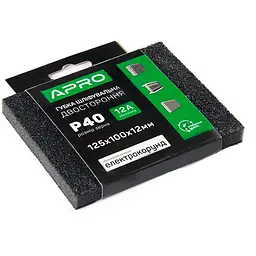 Губка шліфувальна Apro 125 x 100 x 12мм x P40