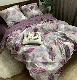 Комплект постільної білизни Ecotton двоспальний Сімейний 150х215 см фіолетовий (23422) (23422)