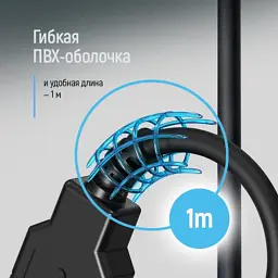 Дата кабель USB 2.0 AM/AM 1.0m black ColorWay (CW-CBUU071-BK) - мініатюра 9