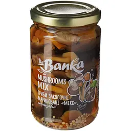 Гриби закусочні мариновані The Banka Мікс 300 г  - мініатюра 2