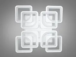 LED люстра з пультом, димером і кольоровою підсвіткою, 170W, біла - мініатюра 3