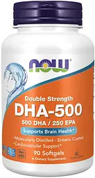 Докозагексаєнова кислота (ДГК) Now Foods DHA-500 90 гелевих капс