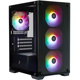 Корпус 1stPlayer X2-M-BK-4F7 Чорний без БЖ - мініатюра 2