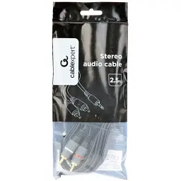 Кабель мультимедійний 3.5mm M to 2xRCA M 2.5m Cablexpert (CCA-352-2.5M) - мініатюра 2