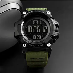 Чоловічий наручний годинник 1384 Black-Military Wrisband Skmei acs0030782 - мініатюра 3