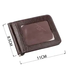Зручний чоловічий затискач для купюр ST Leather 18938 коричневий - мініатюра 3