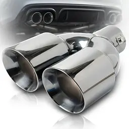 Насадка на подвійний глушник Vitol 250 x 2-89 x 64 мм Хром (НГ-0260)