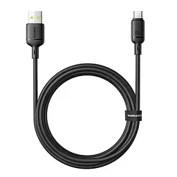 Дата кабель Baseus Silky Series OS Fast Charging USB to Type-C 100W (2m) (P10377703) Cluster Black - мініатюра 2