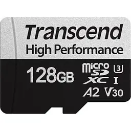 Карта пам'яті Transcend 128GB microSDXC C10 UHS-I U3 A2 R160/W125MB/s + SD (TS128GUSD340S)