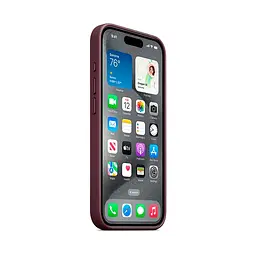 Чехол для Apple iPhone 15 Pro Max, FineWoven Case with MagSafe, бордовый, защитная накладка из материала FineWoven, противоударный, для iPhone, защита всего корпуса, поддержка беспроводной зарядки и MagSafe, (ARM71989) - мініатюра 3