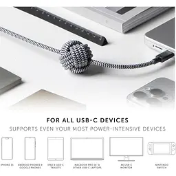 Кабель USB-C to USB-C Native Union Belt Cable Zebra 1.2 м (BELT-C-ZEB-2-NP) - мініатюра 8