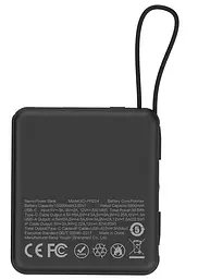 Зовнішня портативна батарея XO PR224 fast charging dual line 10000 mAh із 2 кабелями чорна - мініатюра 3