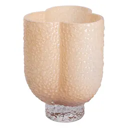 Ваза декоративна скляна Elisey 25 см, бежевий Flower Season HP-10-30 - мініатюра 2