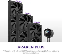 СВО NZXT Kraken Plus 240 Black (RL-KN240-B2) - мініатюра 4