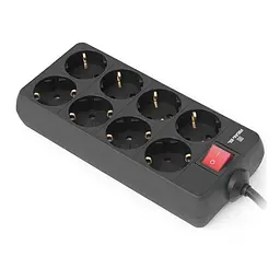 Мережевий фільтр Real-EL RS-8 PROTECT 1.8m Black (EL122300021)