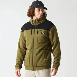 Толстовка чоловіча Picture Organic Basement Plush Zip Man L Чорний-Оливковий