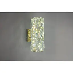 Настінний LED світильник для спальні та коридору Linisoln 9666 FG золото скло 23 см 7W 3 режими