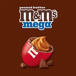 Драже M&M's Mega Peanut Butter Chocolate Candy 80.2г - мініатюра 2