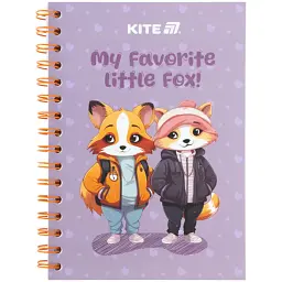Блокнот Kite Cute 4 на спіралі A5, 80 аркушів, клітинка (K25-1911-4)