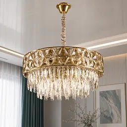 Кришталева люстра Splendid Ray T66/500*H260/9 (SGD) золото, 9 ламп E14