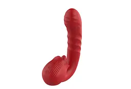 Вібратор B-Series Cute Rose Thrusting 16 см (червоний) - мініатюра 13