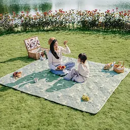 Килимок для пікніка Naturehike CNK2350WS010 210x240 см, блакитний із принтом - мініатюра 5