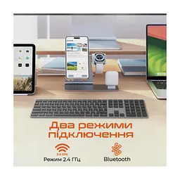 Клавіатура Meetion K230 Bluetooth/Wireless Black (MT-K230MW-A-RUA) - мініатюра 4