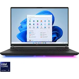 Ноутбук Ігровий ASUS ROG Strix SCAR 18 G835LW з процесором Intel Core Ultra 9 275HX pana la 5.4GHz, 18", 2.5K WQXGA, Mini LED, 240Hz, G-Sync, 64GB DDR5, 2TB + 2TB 16GB GDDR7, Windows 11 Pro, Off чорний