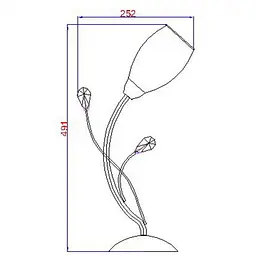 Настільна лампа Brille флористика декоративна LK-170T/1 - мініатюра 3