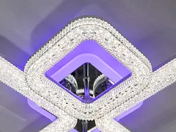 Люстра стельова LED Diasha 2205/2+2HR, 70W, 3200K-6000K, білий метал, сучасний стиль, з пультом, 3850 lm - мініатюра 5