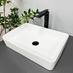 Умивальник VBI Triest 50 white накладний VBI-012702, Білий - мініатюра 3