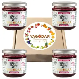 Набір джемів для діабетиків на пектині YAGODAR Чорна смородина 4 шт (2333380385)