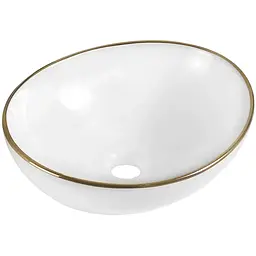 Умивальник Mexen Elza Gold Edge MEX-21014005, Білий