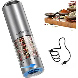 Подрібнювач солі та перцю Circle Joy Nova Electric Grinder Silver (CJ-EG12) [162475] - мініатюра 4